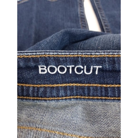 Ana Distressed Whiskered Thick Stitched Bootcut Jeans Size 29/8PS - Picture 6 of 9